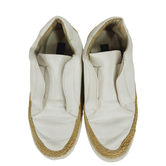 Steve‎ Madden Womens Espadrille Sneakers sz 7 Dasher White Beige Slip On Low Top - Picture 8 of 12